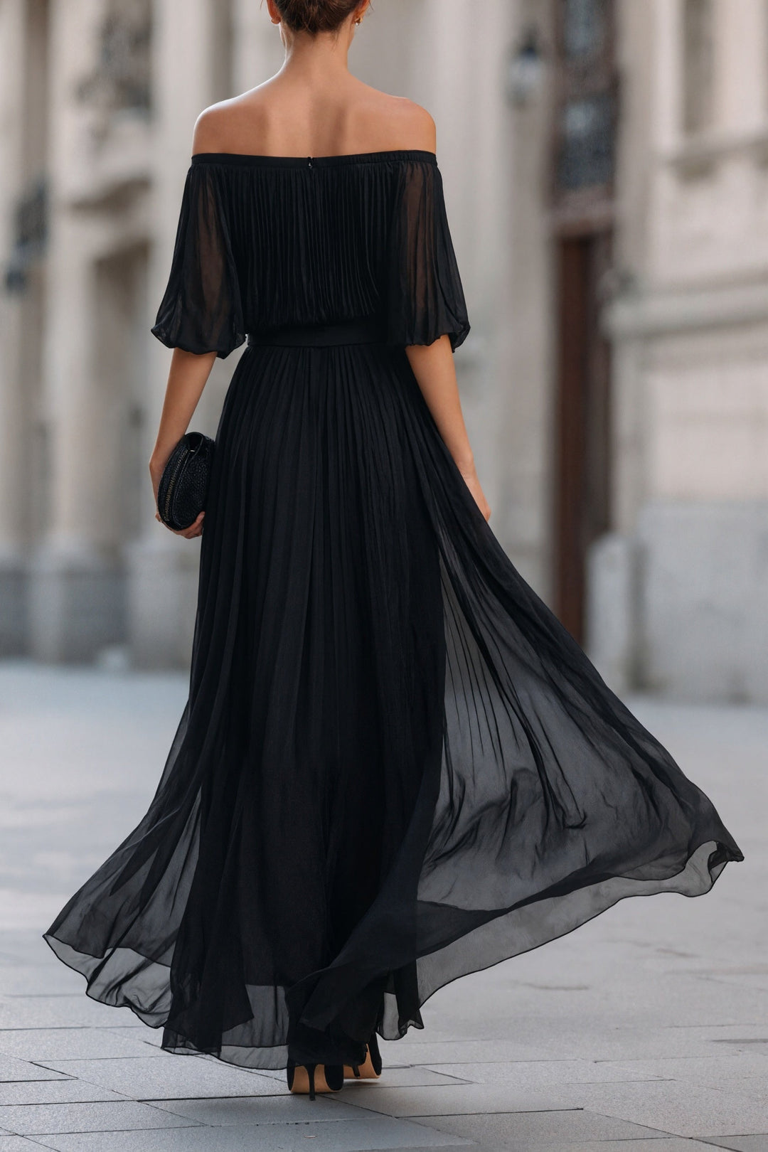 Vestido Maxi Floral de Um Ombro Só