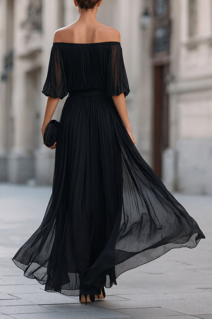 Vestido Maxi Floral de Um Ombro Só