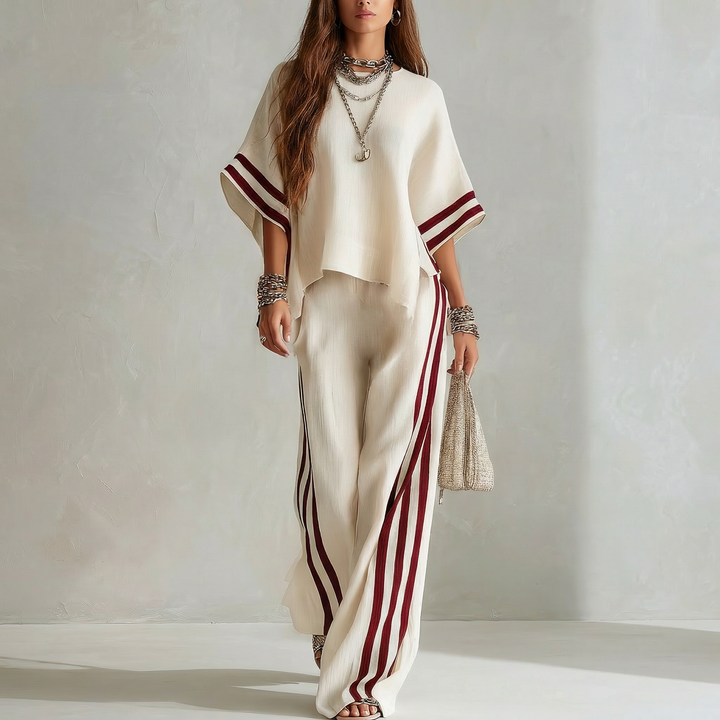 Completo Pantaloni Larghezza Righe