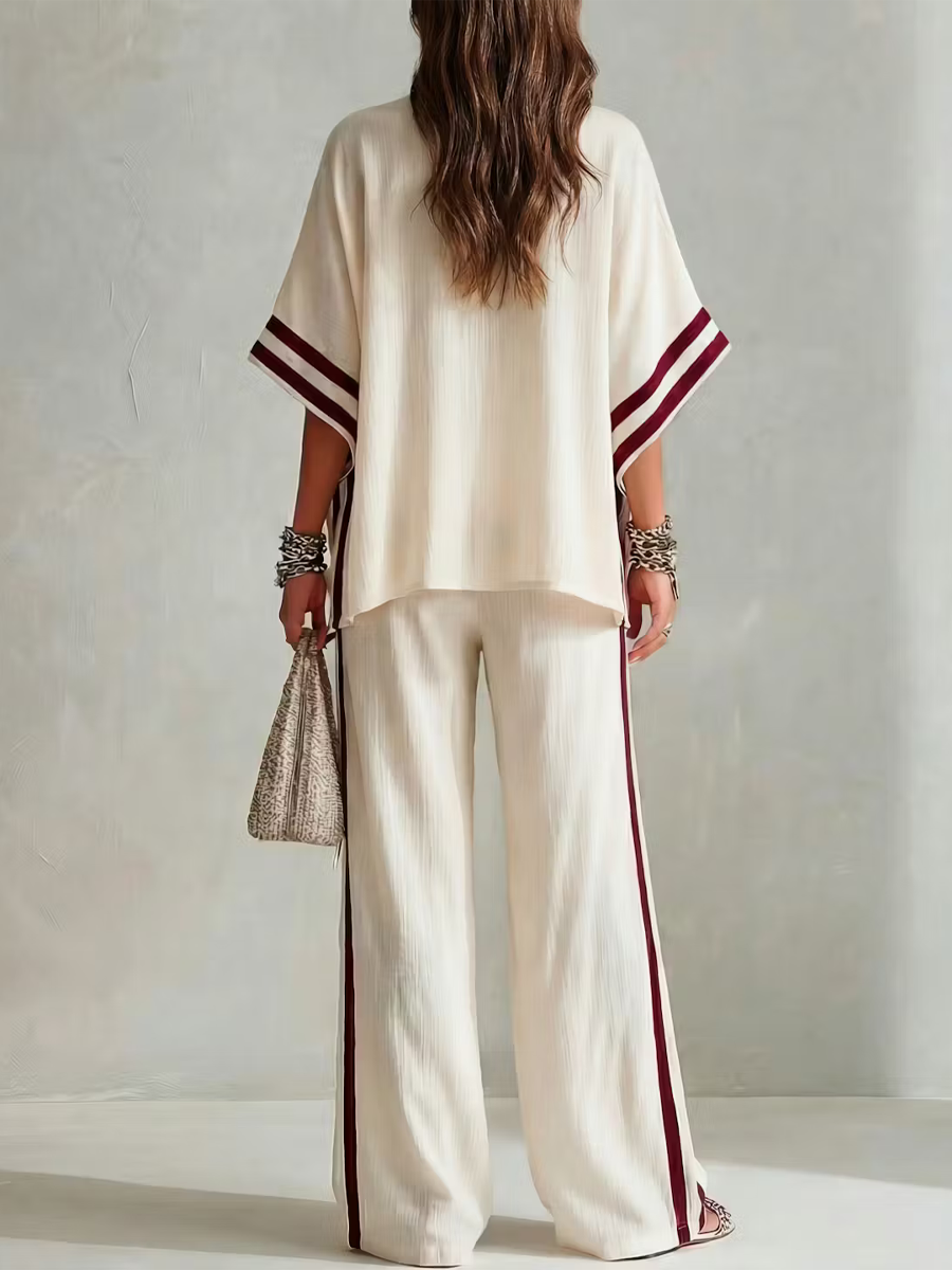 Completo Pantaloni Larghezza Righe