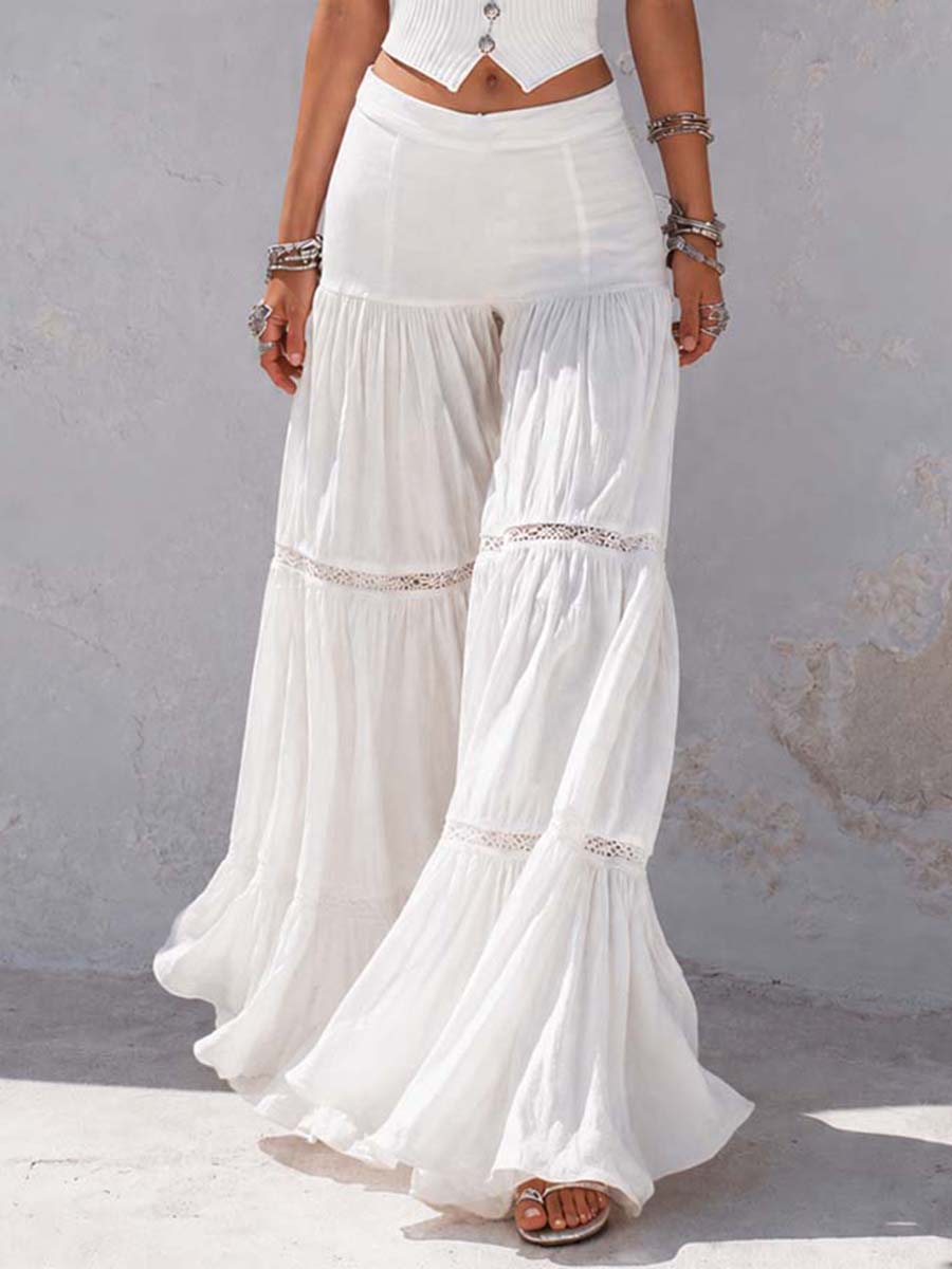 Conjunto de pantalones con corsé bohemio y capas