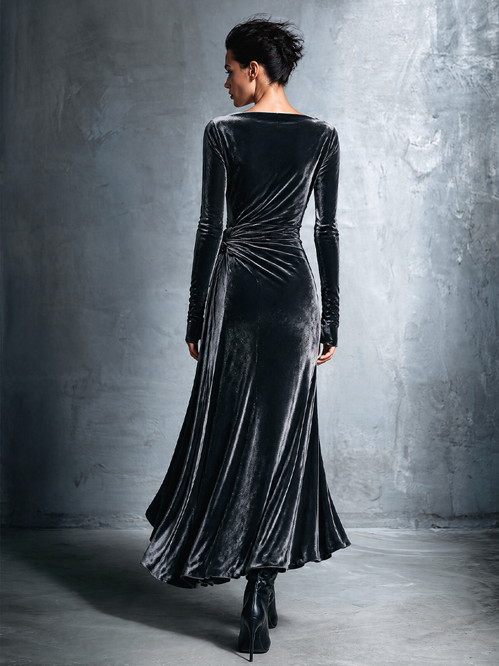 Asymmetric One-Shoulder Midi Dress