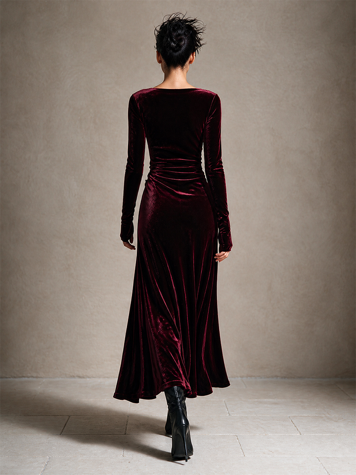 Asymmetric One-Shoulder Midi Dress