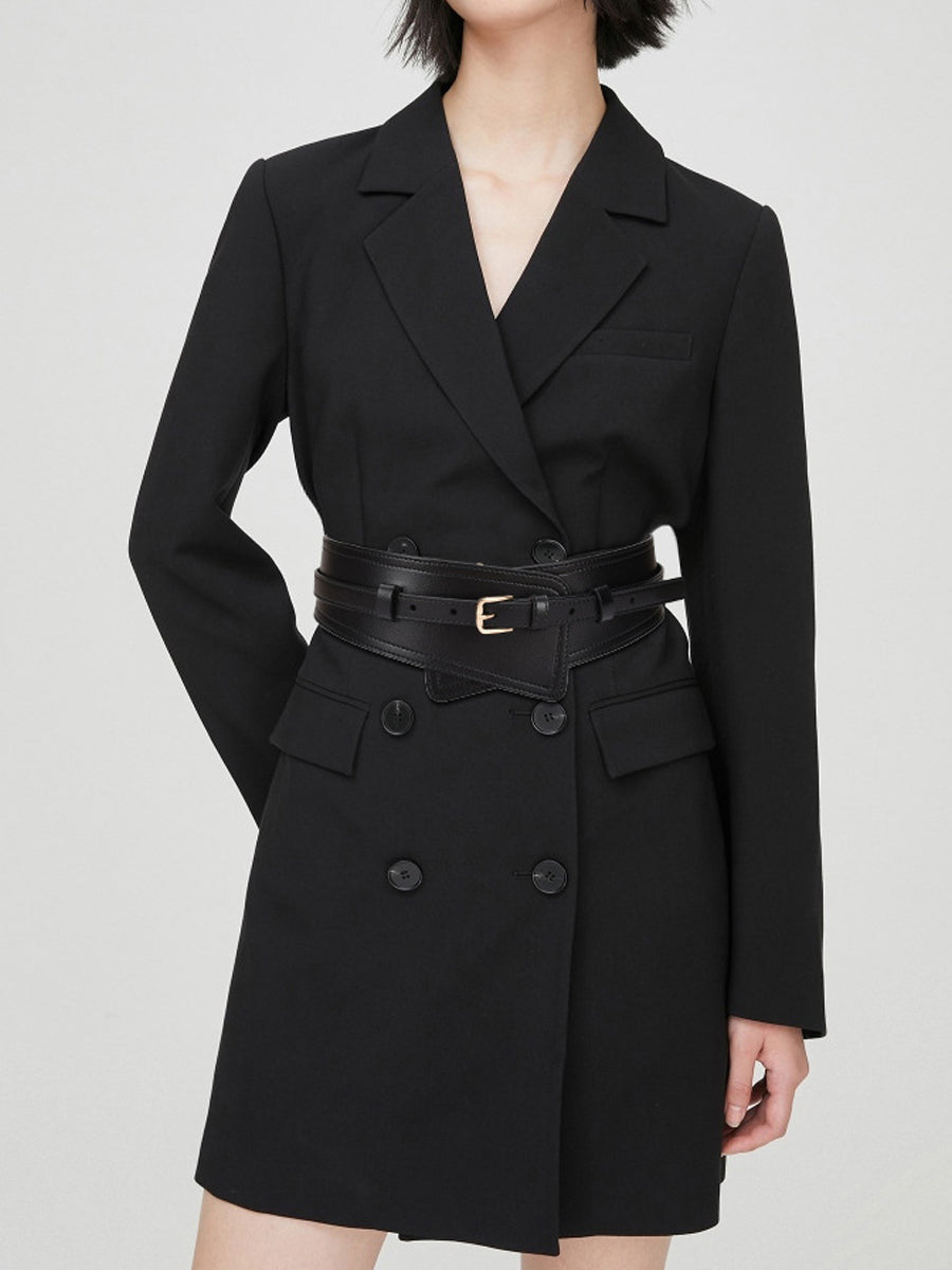 Dámský módní široký pásek z imitace kůže