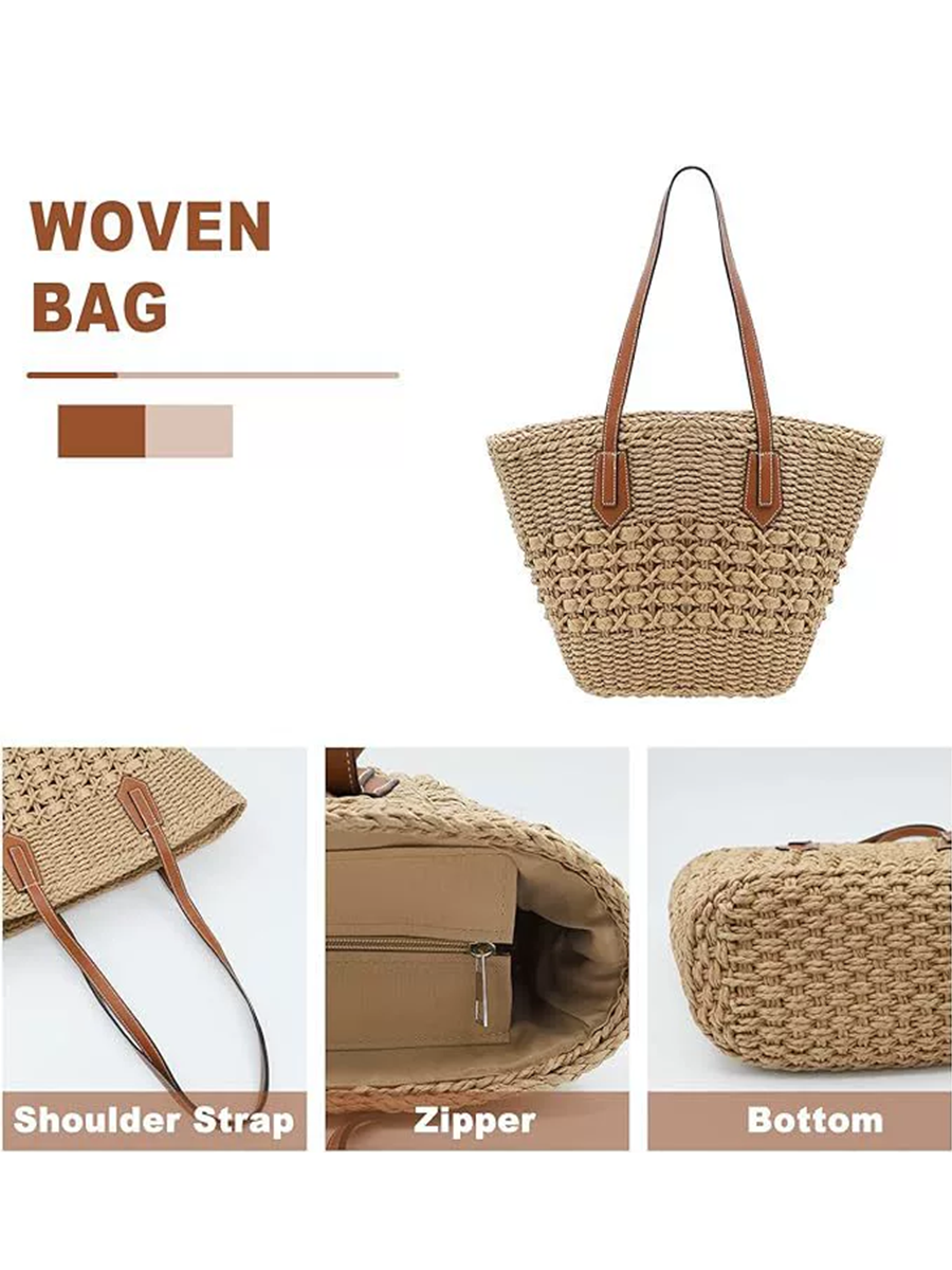 Women's Versatile Hand-woven Shoulder Handbag