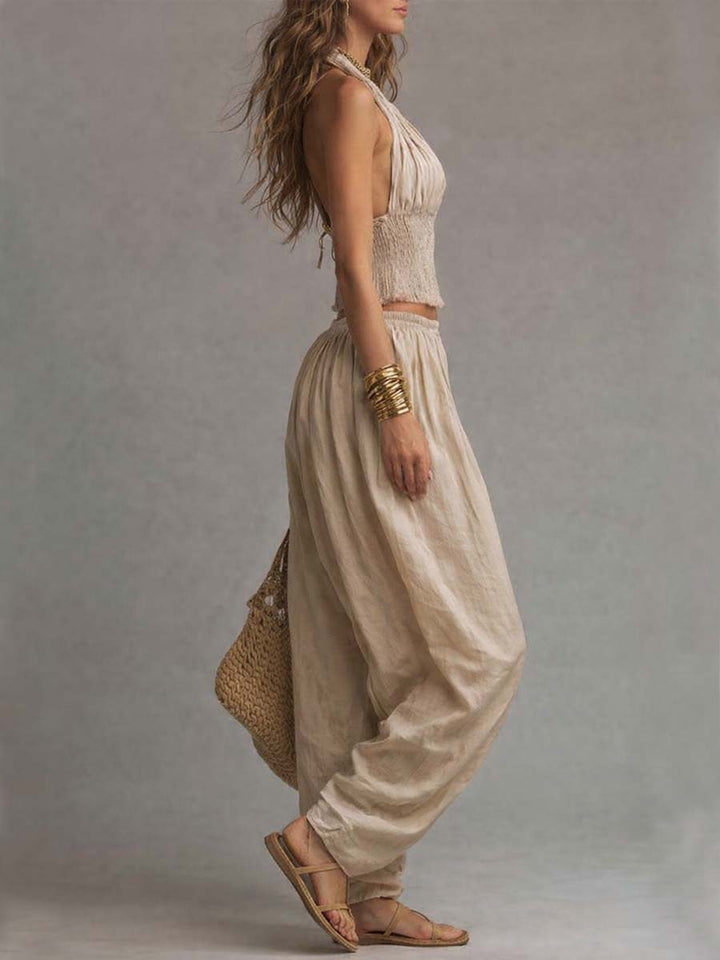 Boho Neckholder-Haremshosen-Set