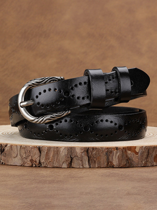 Women's Fashion Hollow Imitation Leather Belt