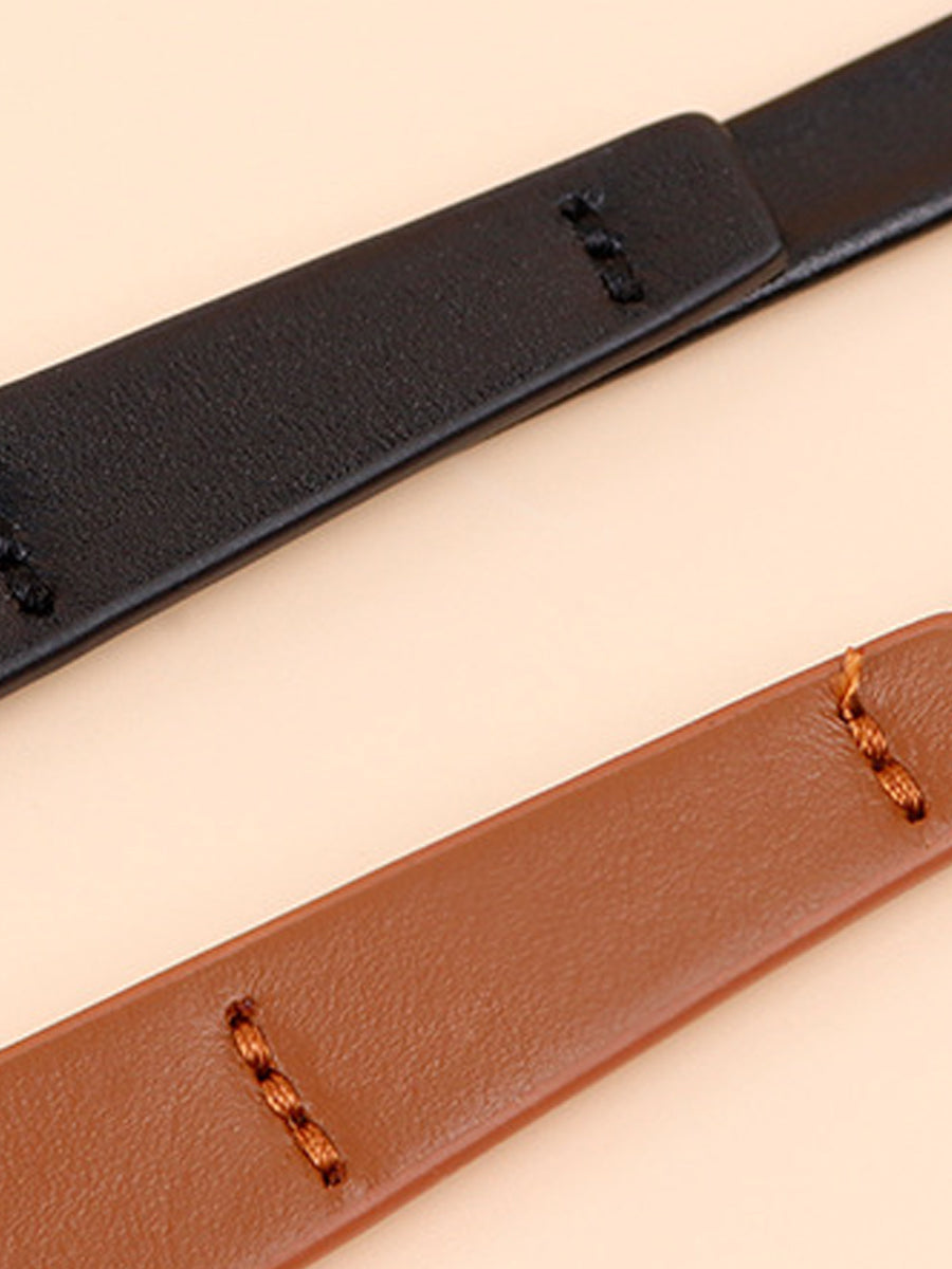 Women's Fashion Imitation Leather Tie Band Wide Belt
