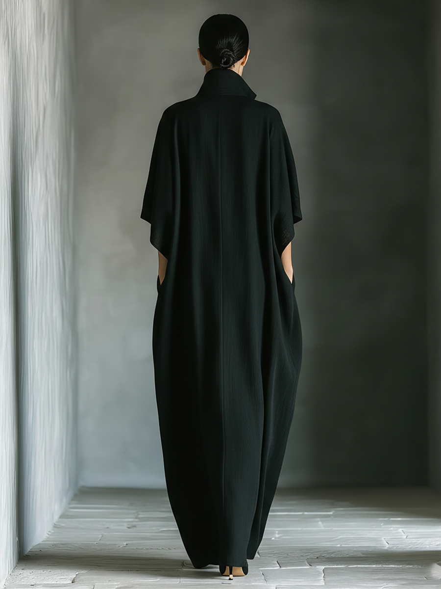 Maxi šaty kimono z bavlněné směsi