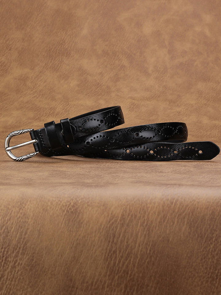 Women's Fashion Hollow Imitation Leather Belt