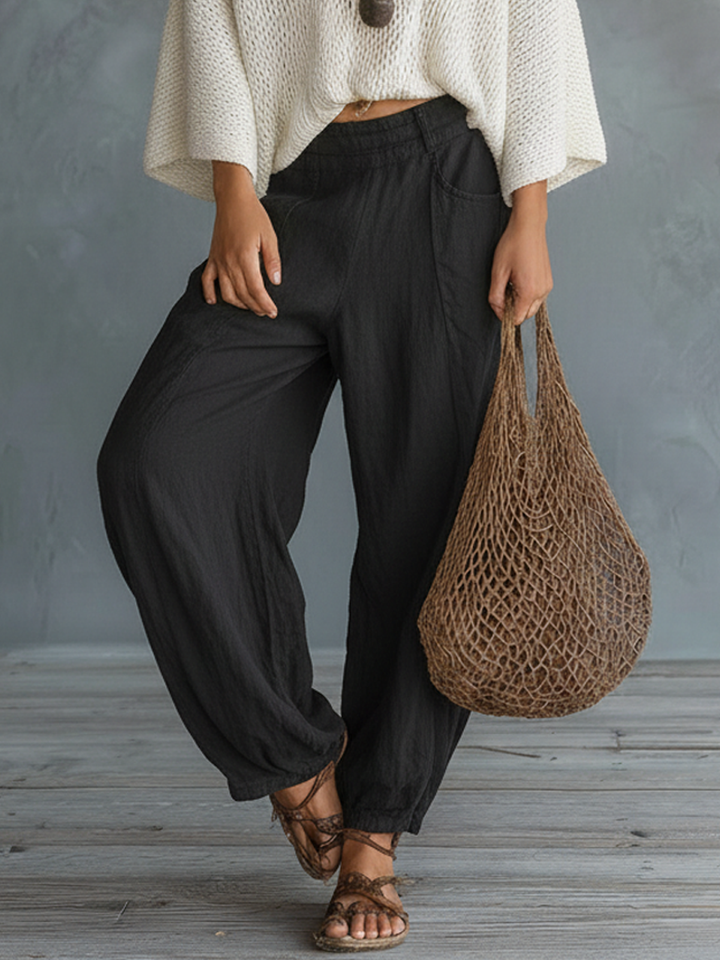 Conjunto de Calças Harem com Mangas Cape