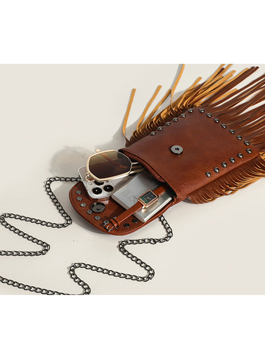 Women's Fashion Western Cowboy Style Tassel Bag