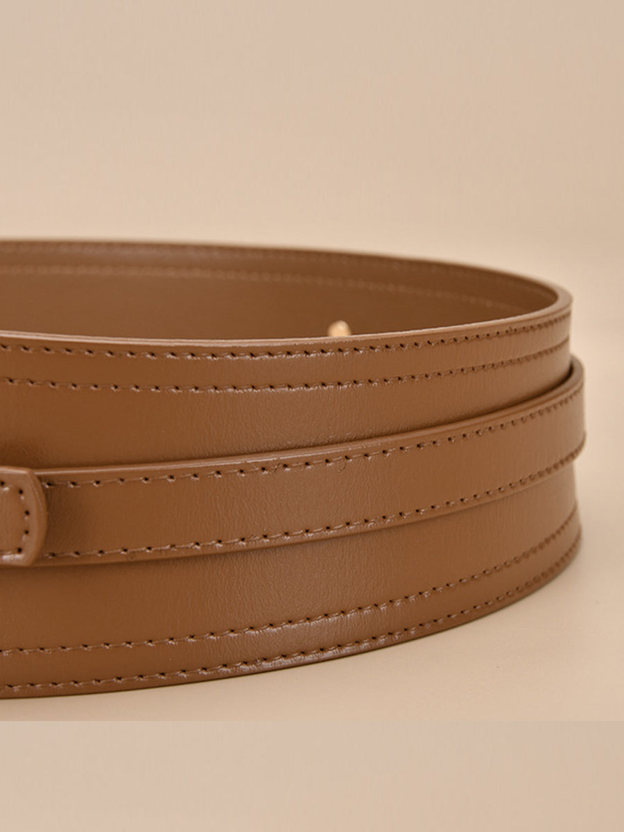 Dámský módní široký pásek z imitace kůže