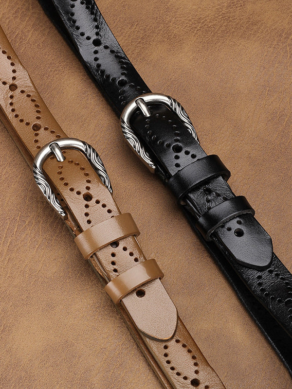 Women's Fashion Hollow Imitation Leather Belt