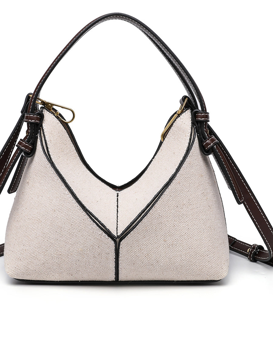 Women's Crossbody Canvas Wallet With Gold Zipper