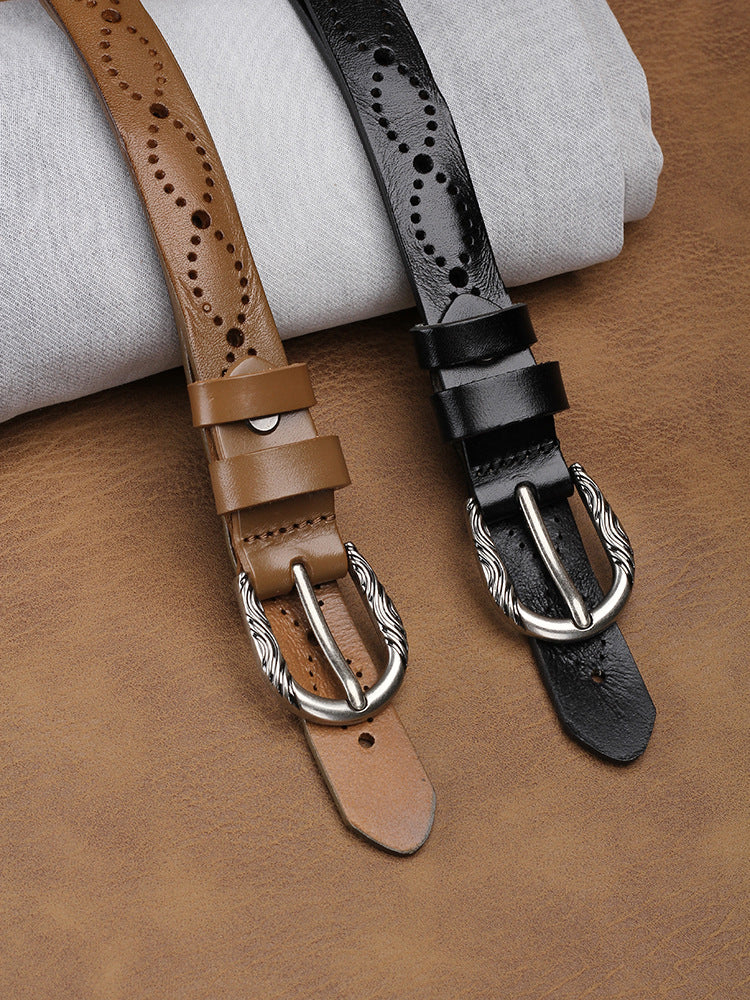 Women's Fashion Hollow Imitation Leather Belt