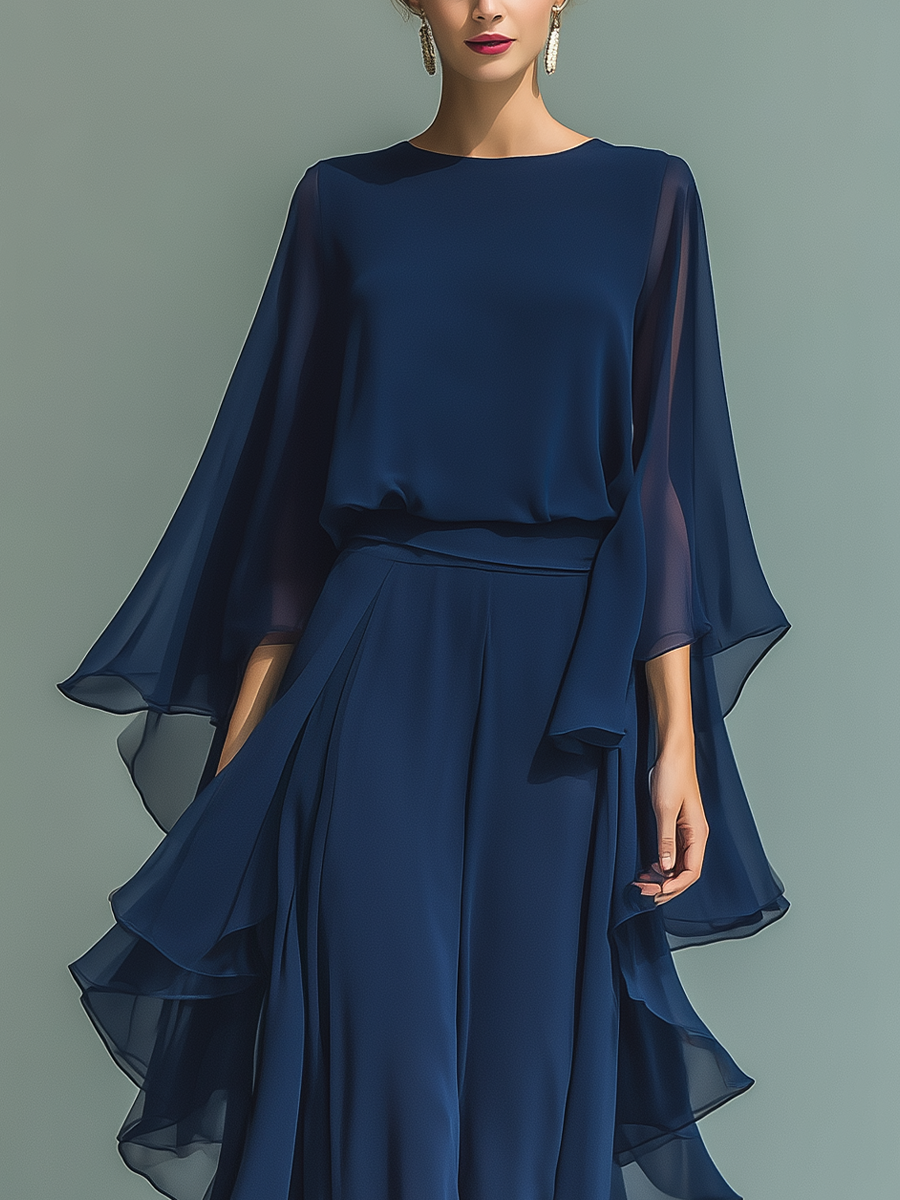 Completo Due Pezzi in Chiffon Midnight Grace