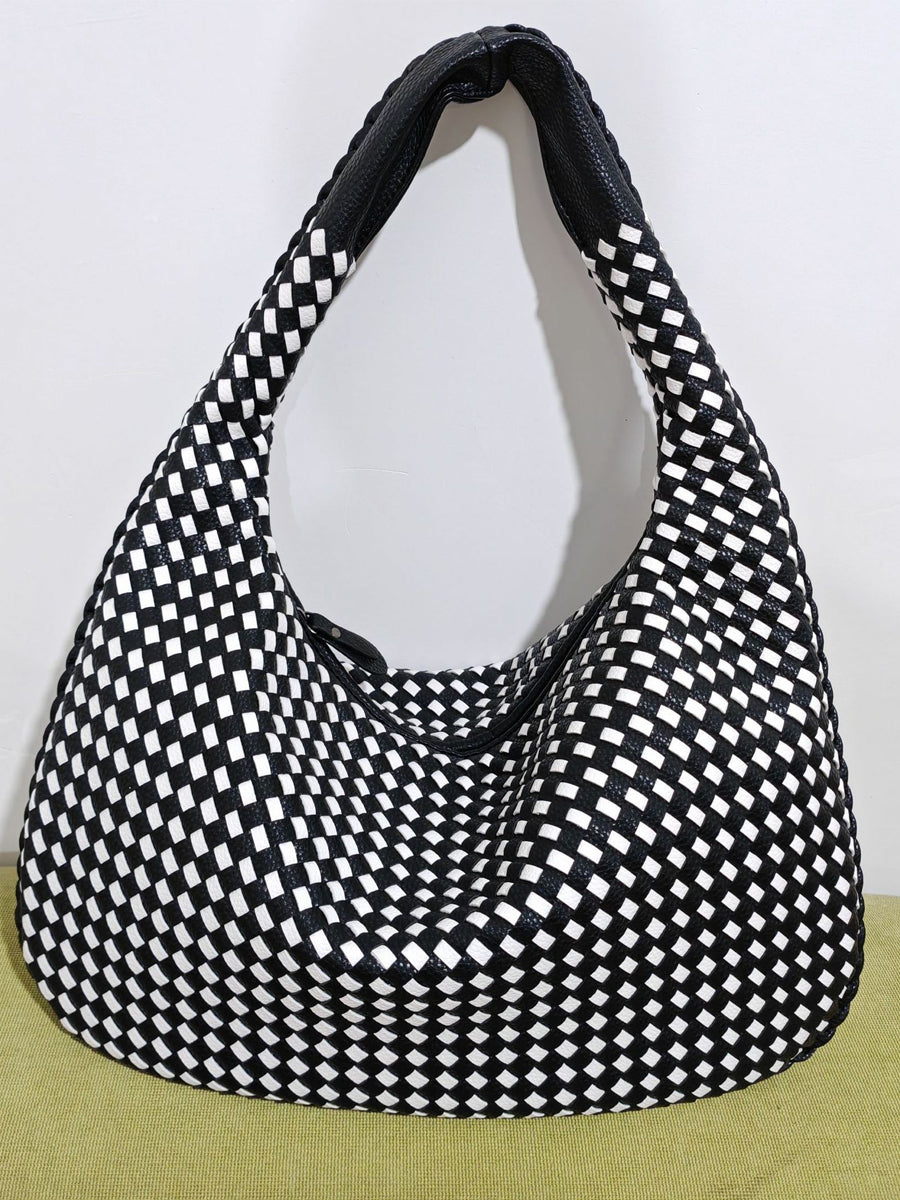 Women's Fashionable Leather Woven Bag