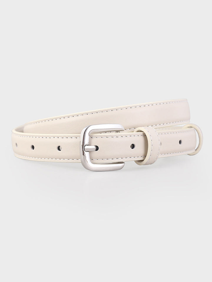 Women's Classic Chic Leather Square - Buckle Belt