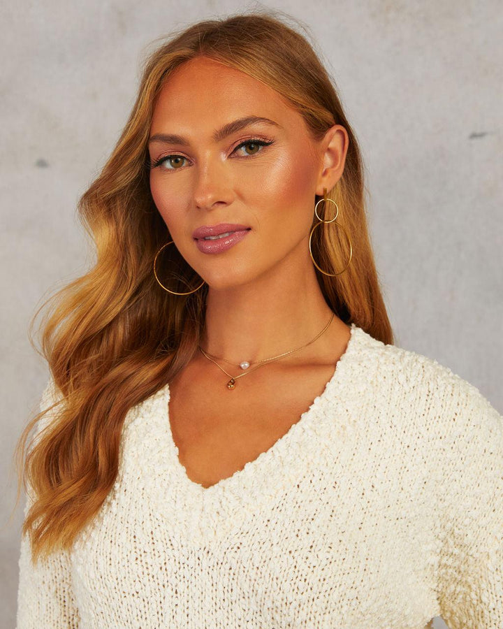 David dvojité kruhové visací náušnice