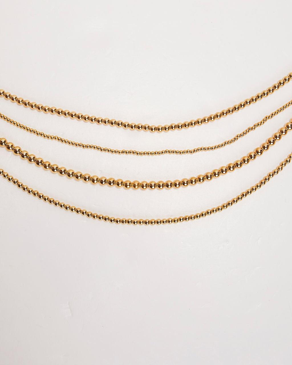 Golden Girl Layered Beaded Necklace