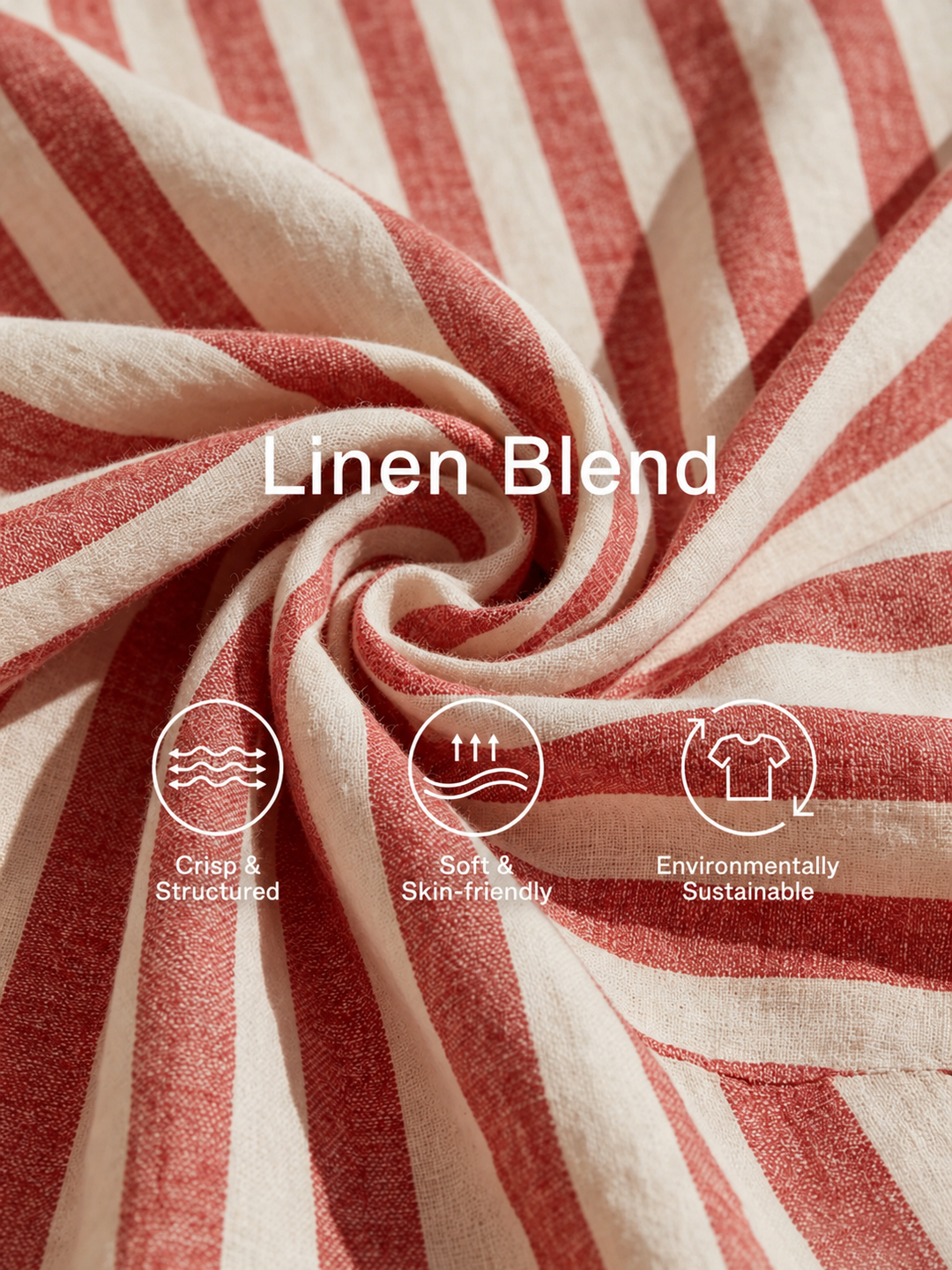 فستان ميني مخطط من الكتان