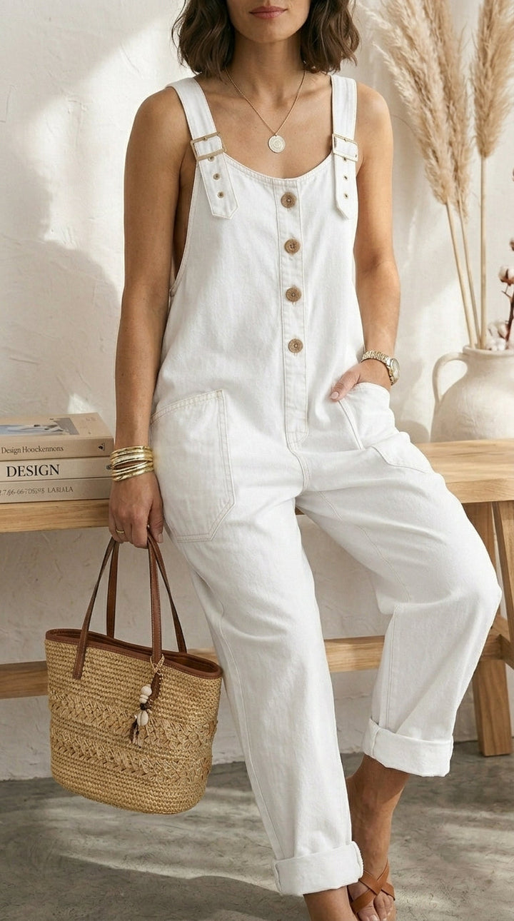 Pilar | Peto Vintage Azul Tirantes Ajustables
