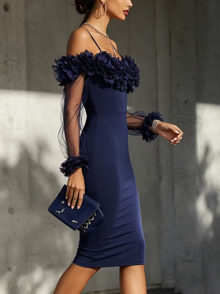 Floral Off-Shoulder Midi Dress