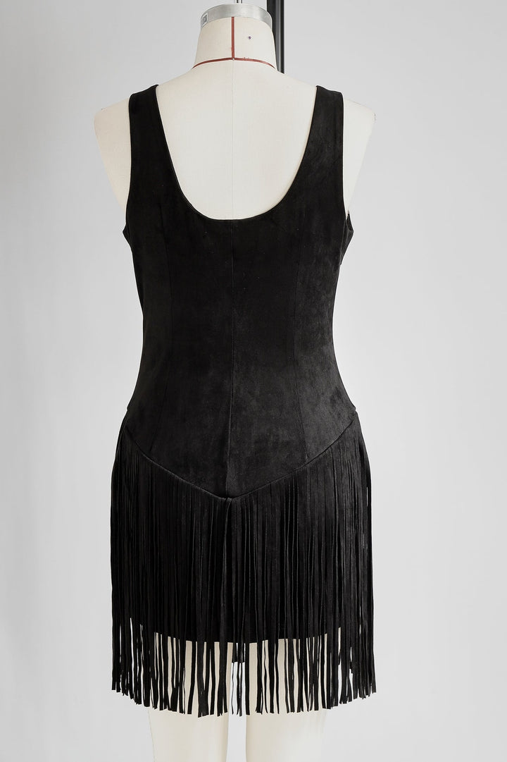 Mini vestido retro às riscas com debrum contrastante