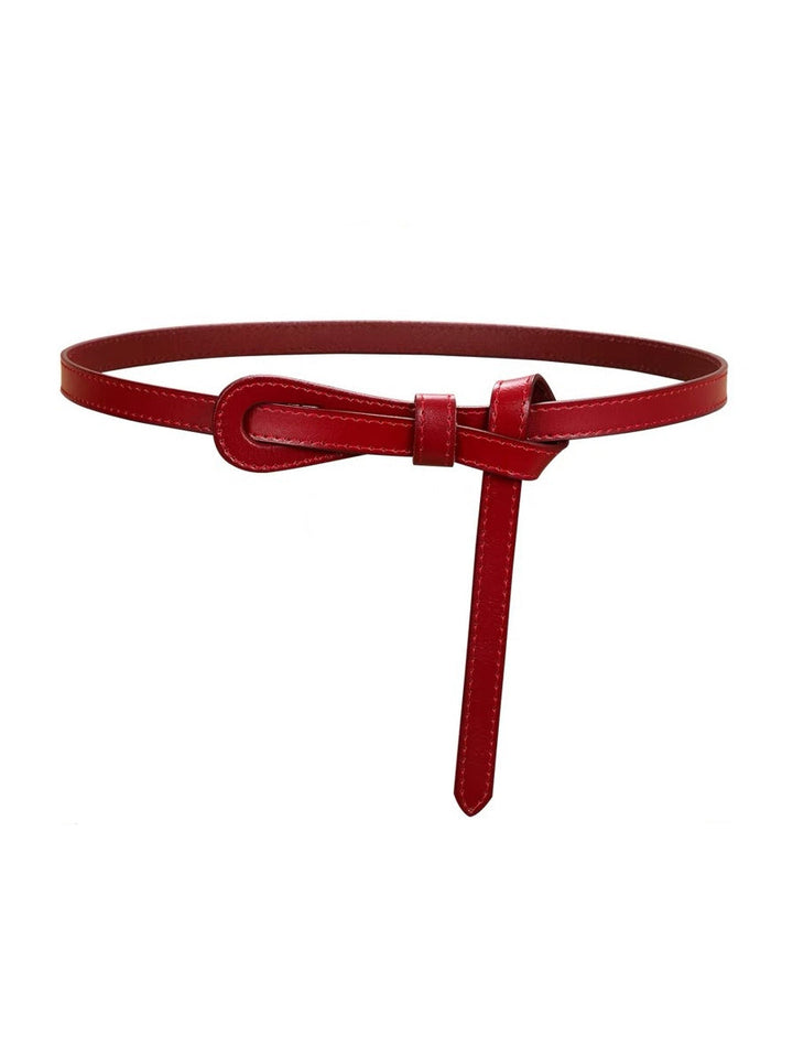 Dámský módní tenký pásek z umělé kůže