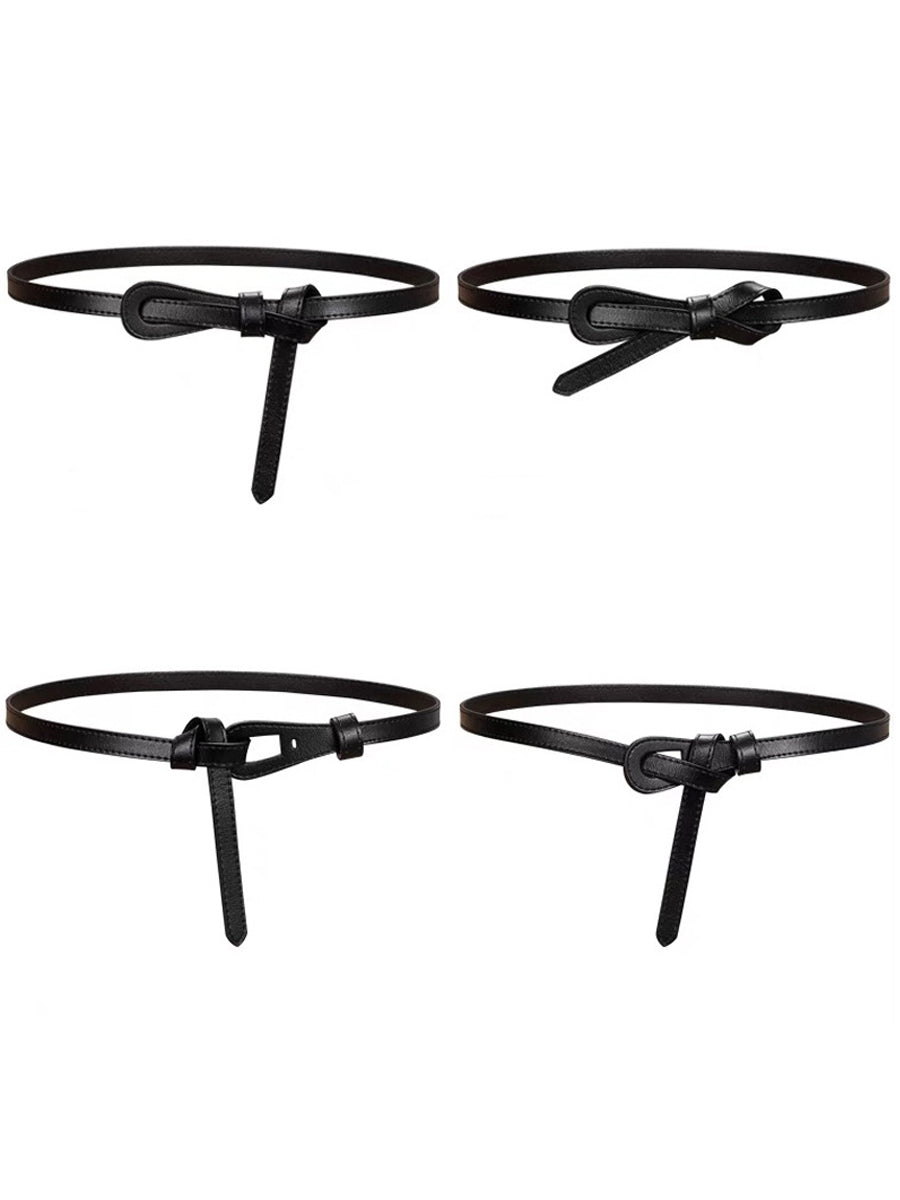 Dámský módní tenký pásek z umělé kůže