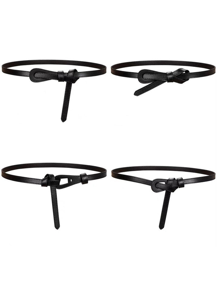 Dámský módní tenký pásek z umělé kůže