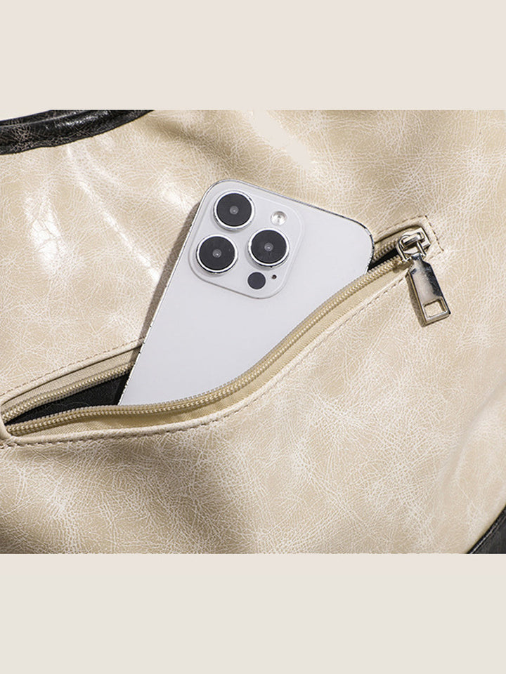 Women's Fashionable Color-block Handbag