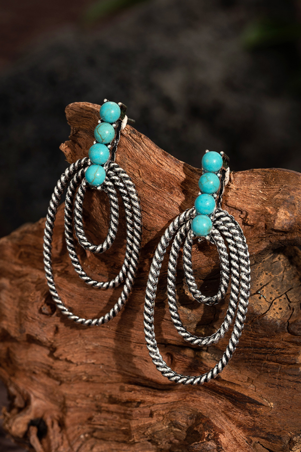 Orecchini Bohemien da Donna con Turchese