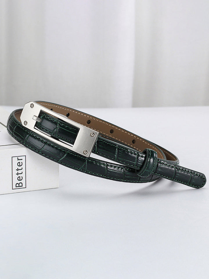 Women's Fashionable Alligator Leather Thin Belt