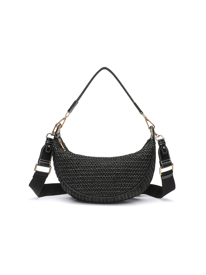 Women's Casual Shoulder Crossbody Bag Woven Underarm Bag