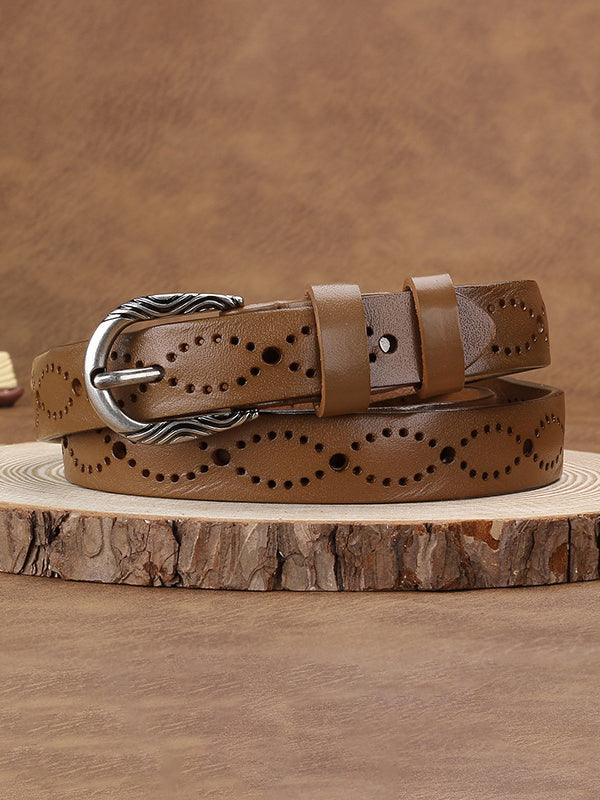 Women's Fashion Hollow Imitation Leather Belt