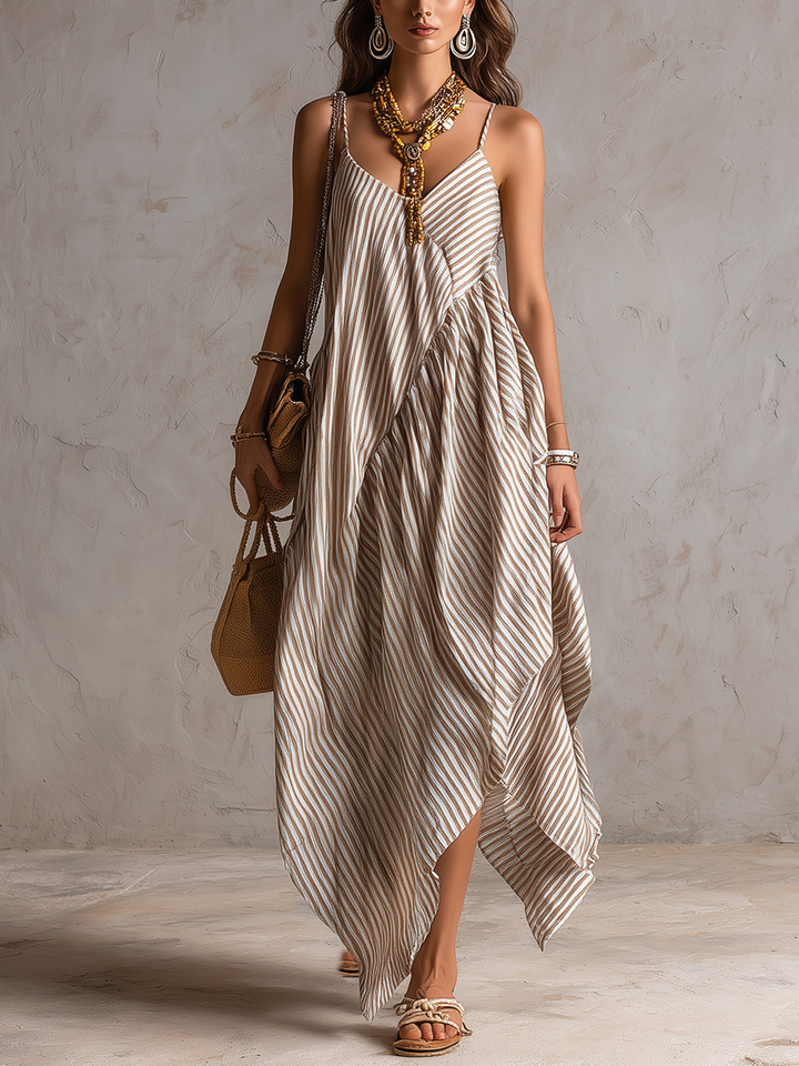 Pasiasta boho sukienka maxi